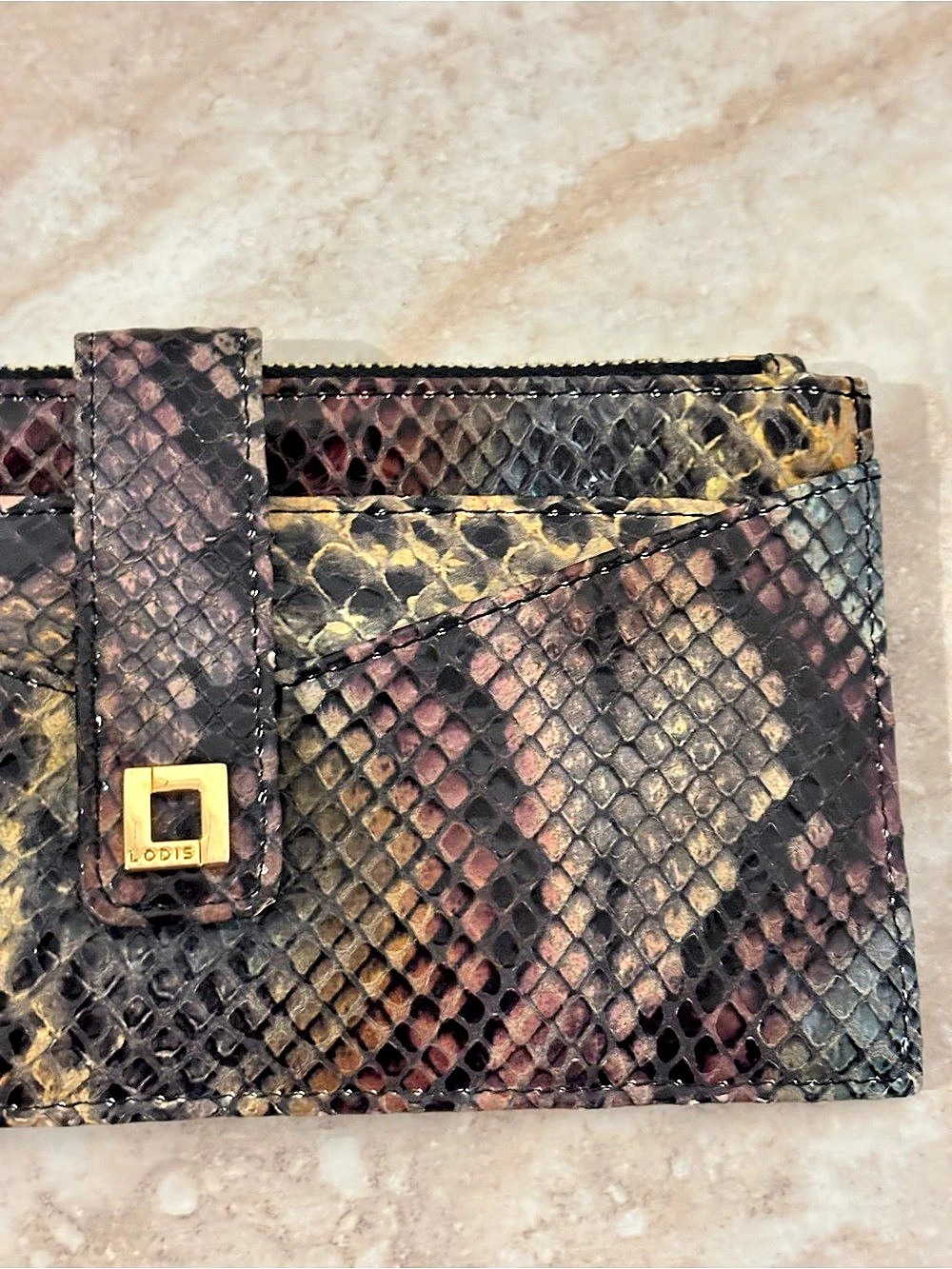 Lodis Snake Embossed Wallet - Picture 3 of 9